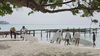 Surf lessons in Thulusdhoo, Maldives