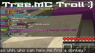 Trolling on TreeMC AFTER SalC1 Dupe | Minecraft Trolling