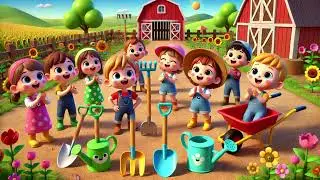 Farming Tools Song 🛠️🌽🎶 Let&rsquo;s Learn on the Farm with Tractor|Nursery Rhymes & Kids Songs