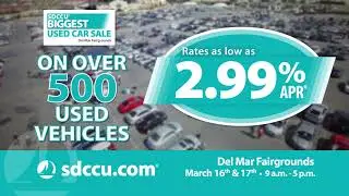 SDCCU Biggest Used Car Sale - March 16 & 17 - Over 500 Vehicles