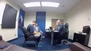 Michel Therrien & Marc Bergevin informing Alex Galchenyak that he's made the team...