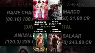 Game Changer vs Marco vs Animal vs Salaar Day 2 Worldwide Box Office Collection Official