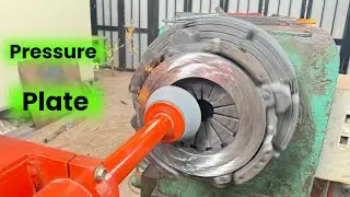 Truck Pressure Plate Surface RESTORED To Like New By Lathe Grinding