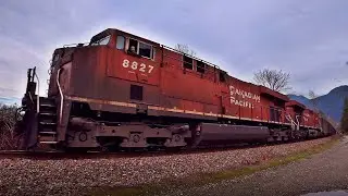 CP Trains On The CN Yale Sub, Coal & Intermodal Trains Powered by CP ES44AC's At Popkum BC