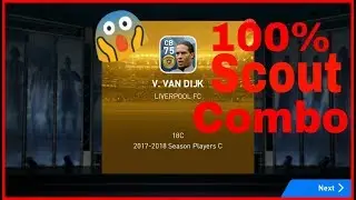 PES 2018 MOBILE VIRGIL VAN DIJK 100% SCOUT COMBINATION
