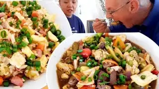 Cooking FILIPINO FOOD for BRITISH Husband | Chopsuey + Pineapple Fried Rice MUKBANG | Cat Plumley