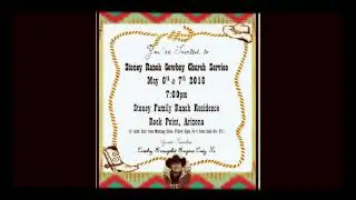Trail Ride & Stoney Ranch Cowboy Church Service - May 6th and 7th 2016 