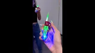 New men's creative fashion glowing green flame windproof lighter