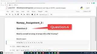 How to convert an array of arrays into a flat 1d array | Python For Beginners| 