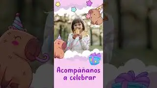 Invitaci&oacute;n digital animada de cumplea&ntilde;os de Capibara  💌