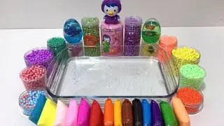 Mixing Soft Clay and Foam Beads into Clear Slime | Most Satisfying Slime Videos