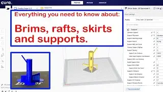 Cura 4.0 Skirts, Brims, Rafts and Supports