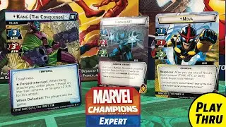 Marvel Champions Playthrough with IRONHEART and NOVA taking on an Expert KANG