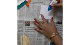 Independence Day craft making/kids craft/Flag making/Ice cream sticks flag making/Indian flag 🇮🇳/DIY