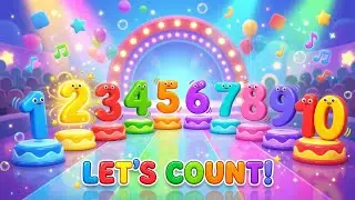 Numbers Song 1&ndash;10 🌈 | Learn Counting | Slow & Colourful - Kids Nasheed