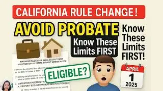 How to avoid probate court! know your ESTATE LIMITATION STATUE IN CA DE-300 form