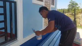 สร้างบ้านจะคบ 2 ปีแล้วเริ่มเก็บสีใหม่คลิปจะทาสีบัวใหม่จะเอาสีอะไรดี