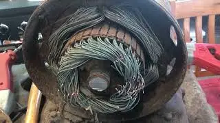 Scrapping a BIG, old, rusty motor for COPPER! -Moosescrapper # 349