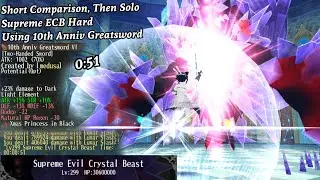 Toram Online - Short Comparison, Then Solo Supreme ECB Hard using 10 Anniv Greatsword