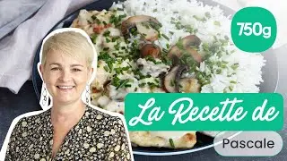 Recette des escalopes de poulet &agrave; la cr&egrave;me et champignons - 750g
