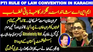 PTI Rule Of Law Convention In Karachi - Shandana Gulzar Fiery Speech