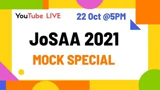 Lets discuss Mock Seat Allocation JoSAA Counselling 2021: LIVE Session By Team Competishun |
