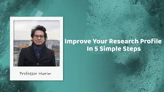 Improve your research profile in five simple steps