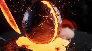 Lava Knife VS Crystal Rocks, Fruits & Eggs | Surreal ASMR Cutting Magic 🔥💎🍳