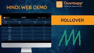 RollOver Web Demo || Quantsapp Web Tutorial (Hindi) || Quantsapp #Options Analytics Tool