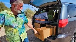 Maximizing Space in a Minivan: Tour of Super Organized Van Set Up!