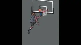 Best kick and dunk - Unbelievable kick and dunk. #basketball #animation #shorts
