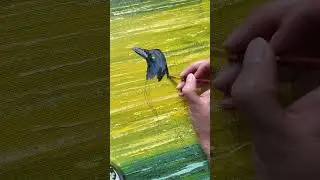 Paint with me a black crow #art #artist #halloween #raven #crow #short