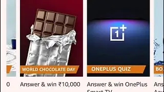 Amazon World Chocolate Day Quiz Answers Win ₹10,000
