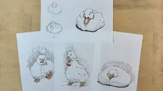 Live Replay 🖋️ Chubby Duck Diaries | Pen and Colored Pencil Drawing Livestream