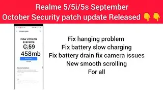#Realme5 #Realme5i #Realme5s#C59 Realme 5/5i/5s New September/October Security patch update Released