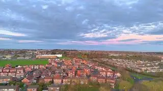 RESIDENTAL | Cramlington, Northumberland Sunset aerial drone footage