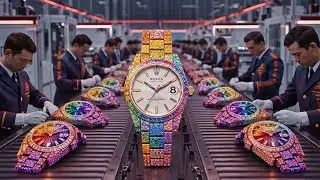 Inside a Luxury Rainbow Diamond Watch Factory: From Colored Gems to Gradient Bezels