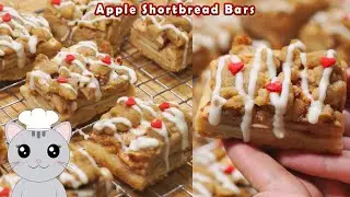 Let's Make Apple Shortbread Bars 🍎 Buttery Crust 😍 Cinnamon Apple Filling That Melts In Your Mouth