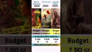 merry Christmas vs hanuman vs captain Miller comparison 1st day 💖 #trending #viral #shorts