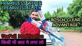 Bosch Clear Advantage Frameless Wiper Blades || Complete Unboxing And Installation Process In Duster