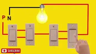 4 switch 1 bulb on/off
