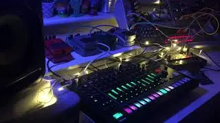 Live Hardware Trap Beat - w/ Modular Synth Volca Keys Tr8s PO33 & Guitar Pedals