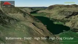 Buttermere - Dodd - High Stile - High Crag Circular ∆ hiking trails ∆ 3d-trail.com/england/
