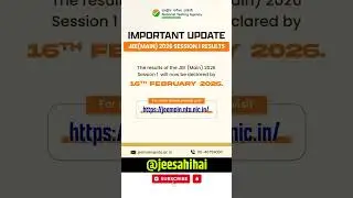 JEE Main 2026 Session-1 🚨 | NTA Important Update | Result Date Changed?