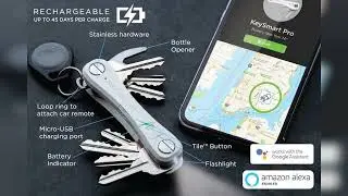 Review: KeySmart Pro - Compact Smart Key Holder w LED Flashlight & Tile Bluetooth, EDC Key Org...