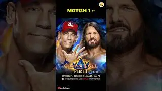 WWE CROWN JWEL 2025 MATCH CARD | #shorts #crownjewel