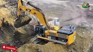 Power in Action! Caterpillar 385C Excavator Loading Mercedes & MAN Trucks at Busy Labrianidis Mine