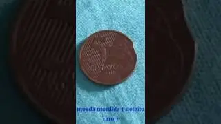 Moeda anomala  de 0.05 centavos ( disco incompleto).