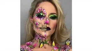 Spring Flowers Makeup Art by Vanessa Davis aka The Skulltress