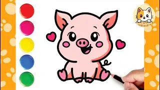 CUTE PIG Drawing Easy Step by Step 🐷